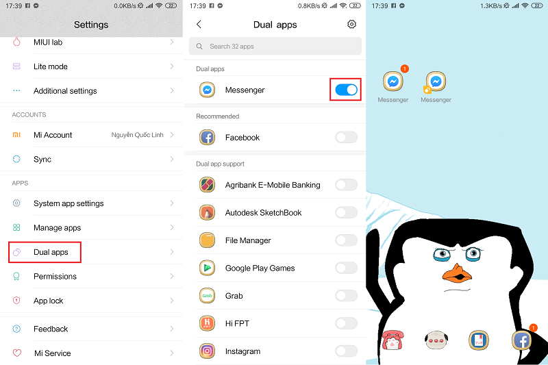 Cách cài đặt ứng dụng kép trên điện thoại xiaomi