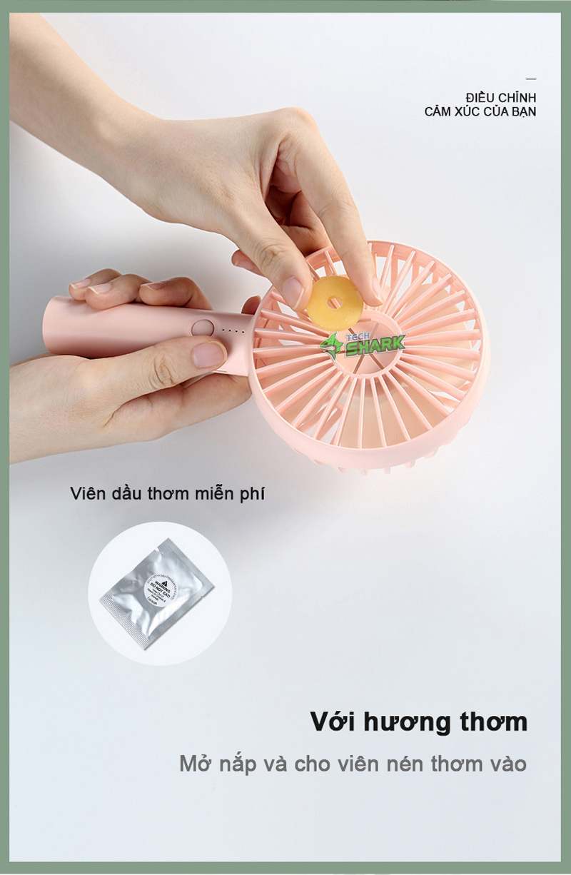Quạt khuếch tán hương thơm cầm tay mini Xiaomi Liberfeel J2