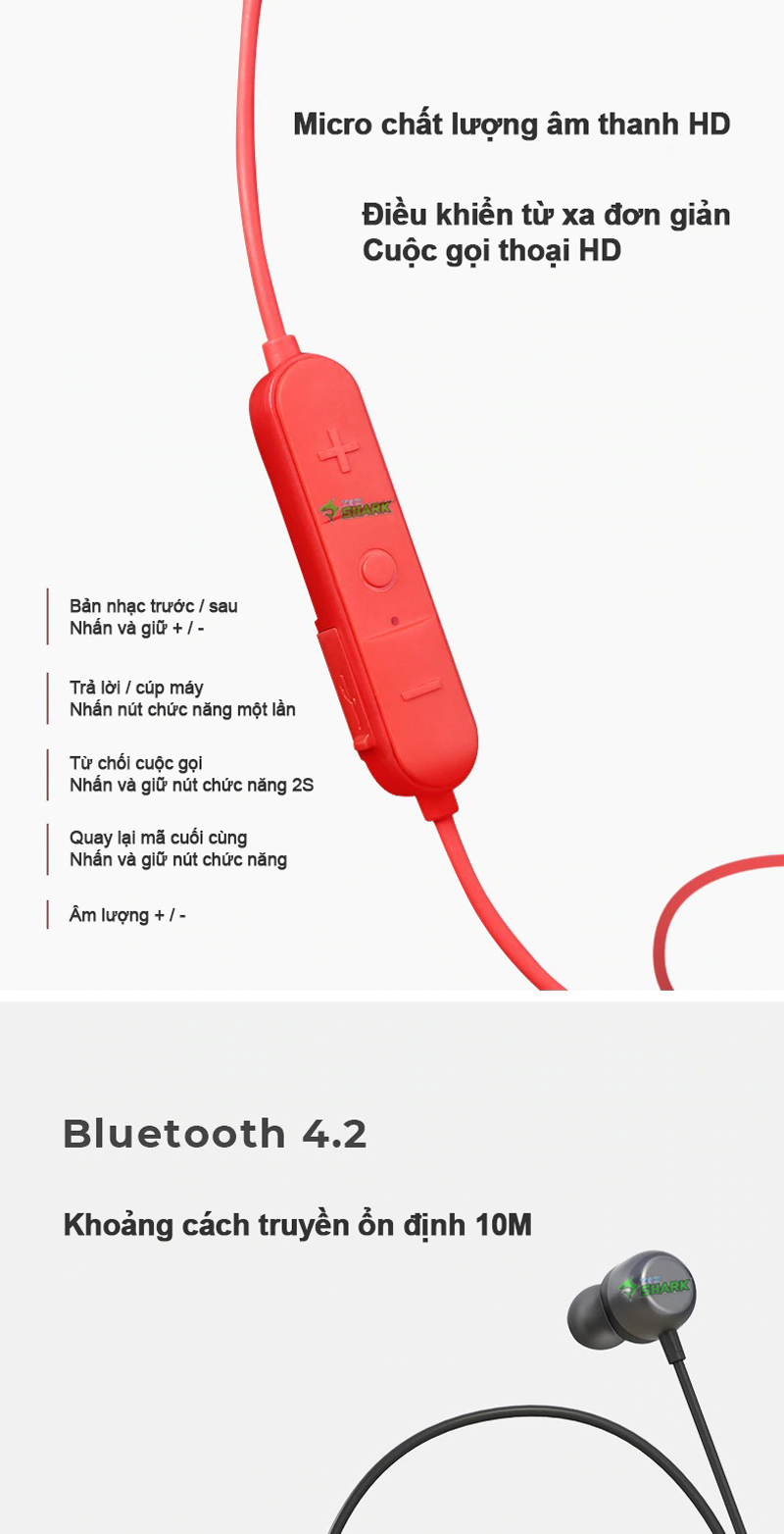 Tai nghe Bluetooth vòng cổ đỏ/đen Xiaomi Maoxin Liberfeel MP-4