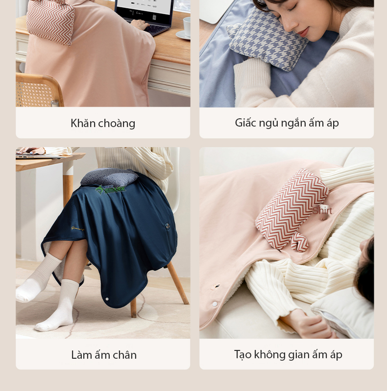 Chăn giữ nhiệt tích hợp túi sưởi ấm Xiaomi Liberfeel Q35