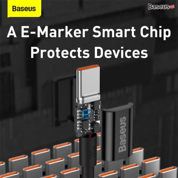 Cáp Sạc Nhanh Baseus Superior Series Type-C to Type-C PD 100W - 1 Mét【Sạc 100W ◆ Chip E-Marker ◆ Tốc Độ Truyền Tải 480Mpbs】 - Hình ảnh 7